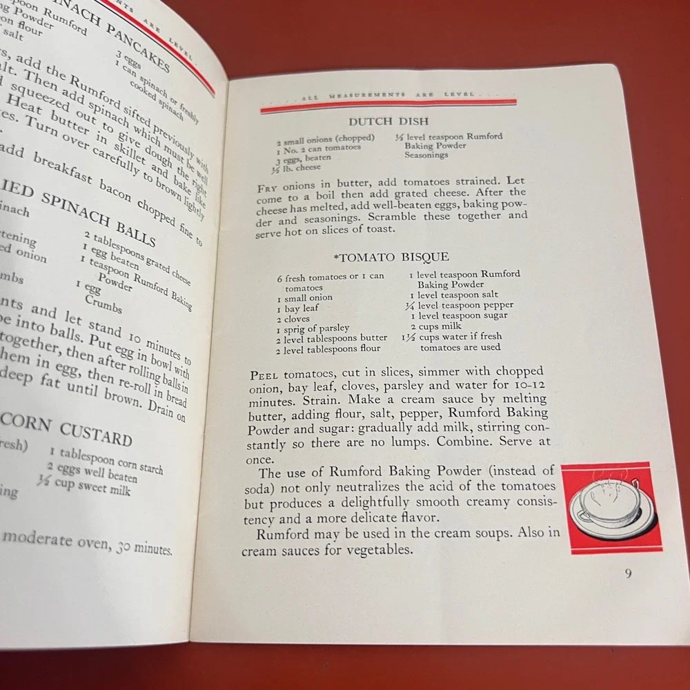 Vintage 1931 Rumford Baking Powder Recipe Booklet 64 New Uses Daily Cooking 32pg